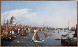 Utsikt over Themsen med St. Paul